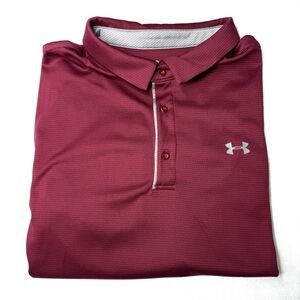 Under Armour Men's Burgundy Short SleeveTech Golf Polo Sz 3XL NWOT